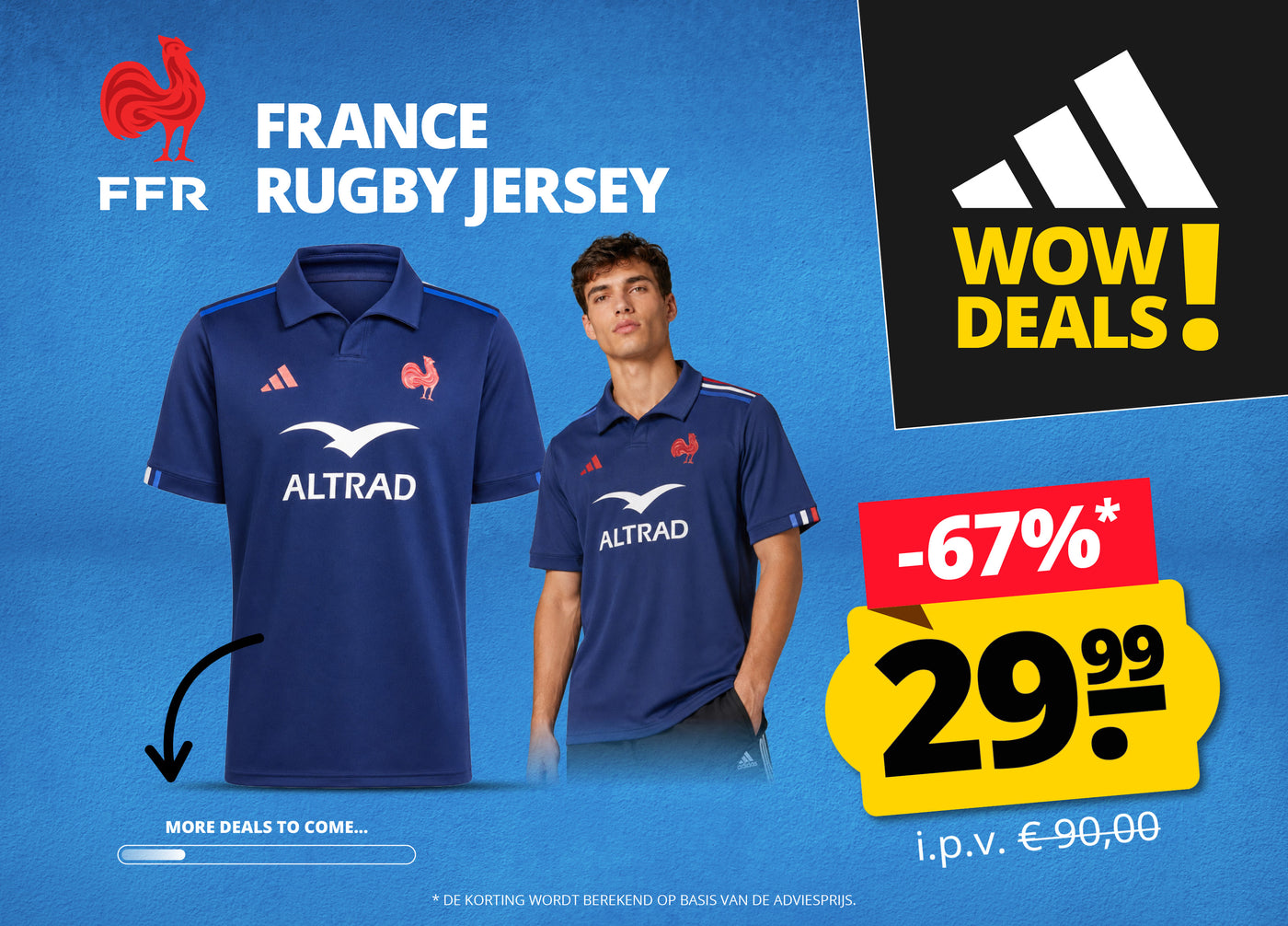 adidas WOW DEAL Frankreich Rugby Jersey