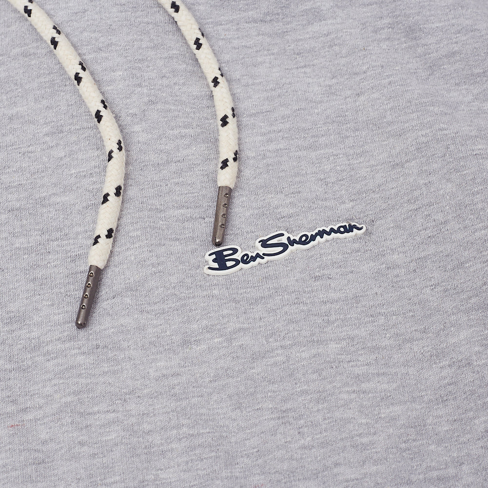 BEN SHERMAN Raised Rubber Heren Hoodie 0072157G-GREY MARL