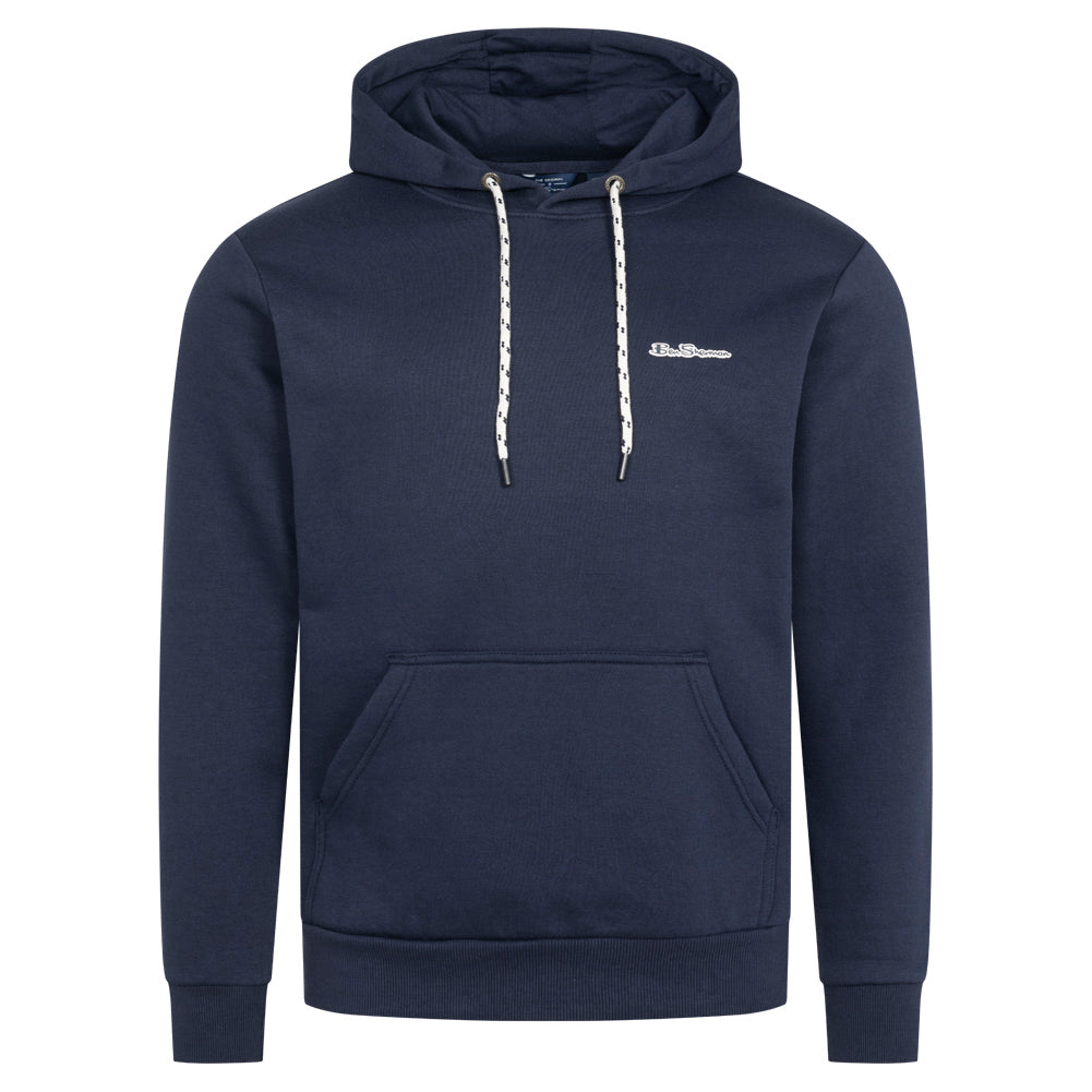 BEN SHERMAN Heren Hoodie van opgerubberd materiaal 0072157GP-DARKNAVY