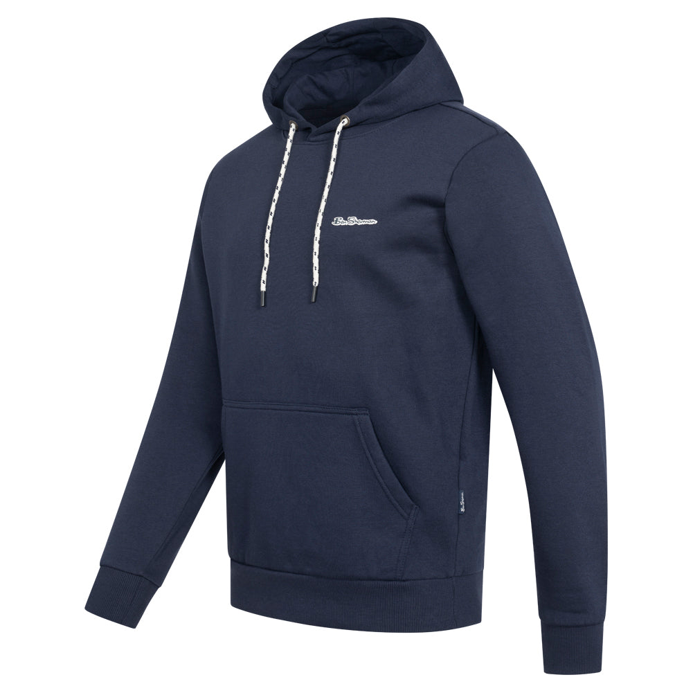 BEN SHERMAN Heren Hoodie van opgerubberd materiaal 0072157GP-DARKNAVY