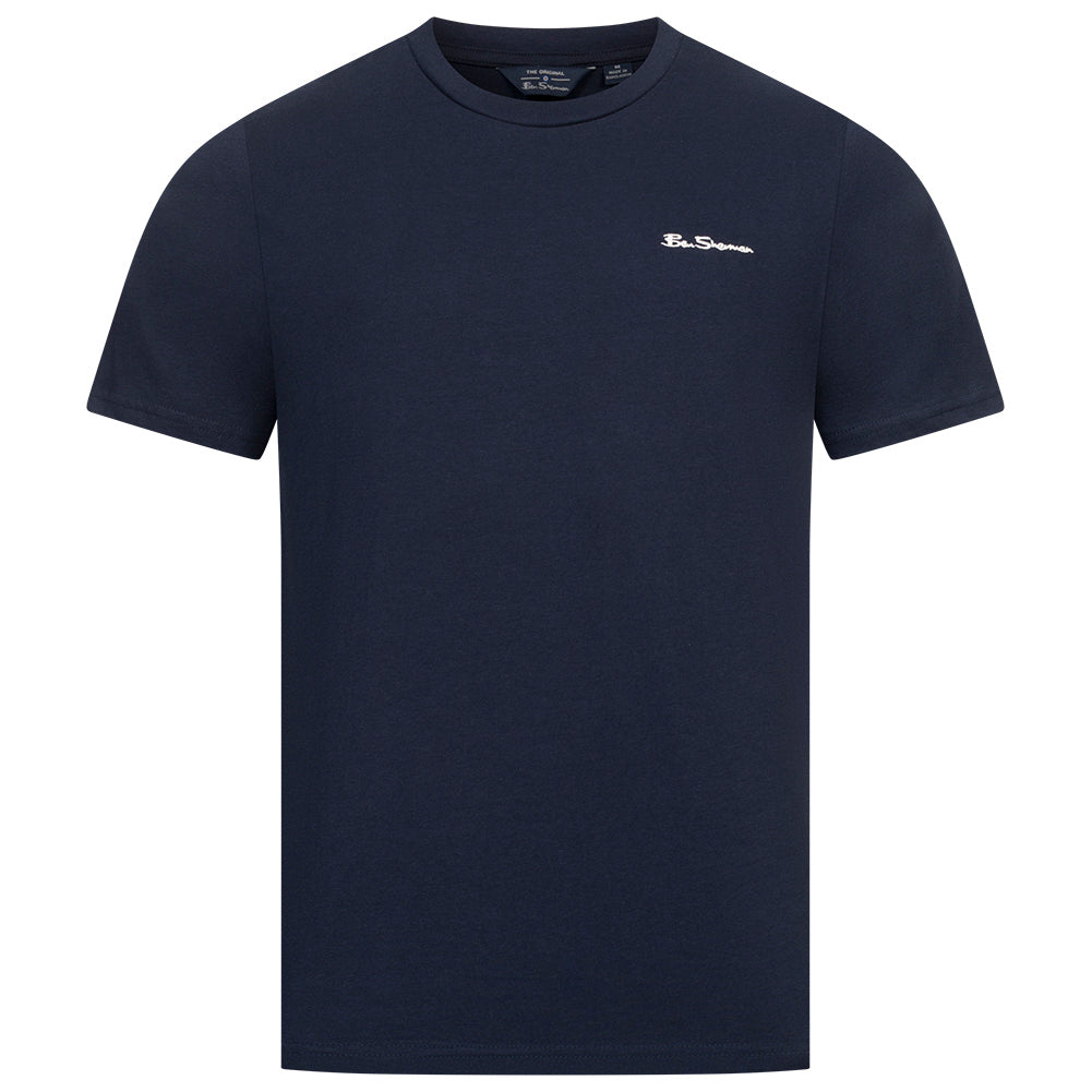 BEN SHERMAN T-shirt met klein logo voor heren 0076266-DARKNAVY