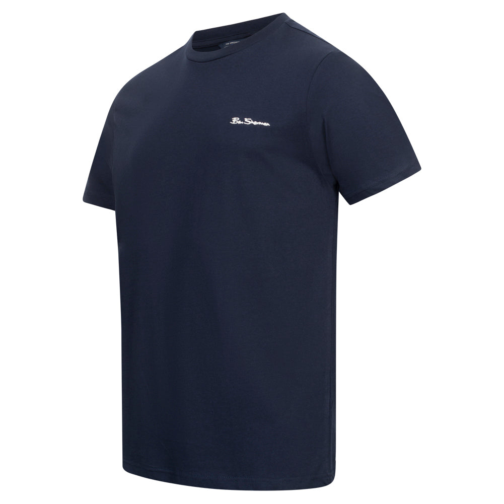 BEN SHERMAN T-shirt met klein logo voor heren 0076266-DARKNAVY