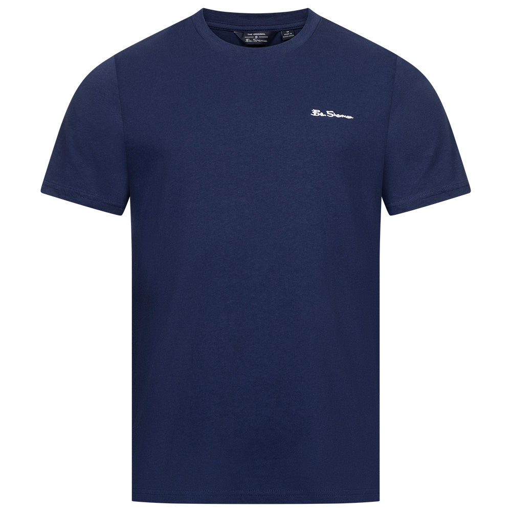 BEN SHERMAN T-shirt voor heren met klein logo 0076266-TWILIGHTDENIM