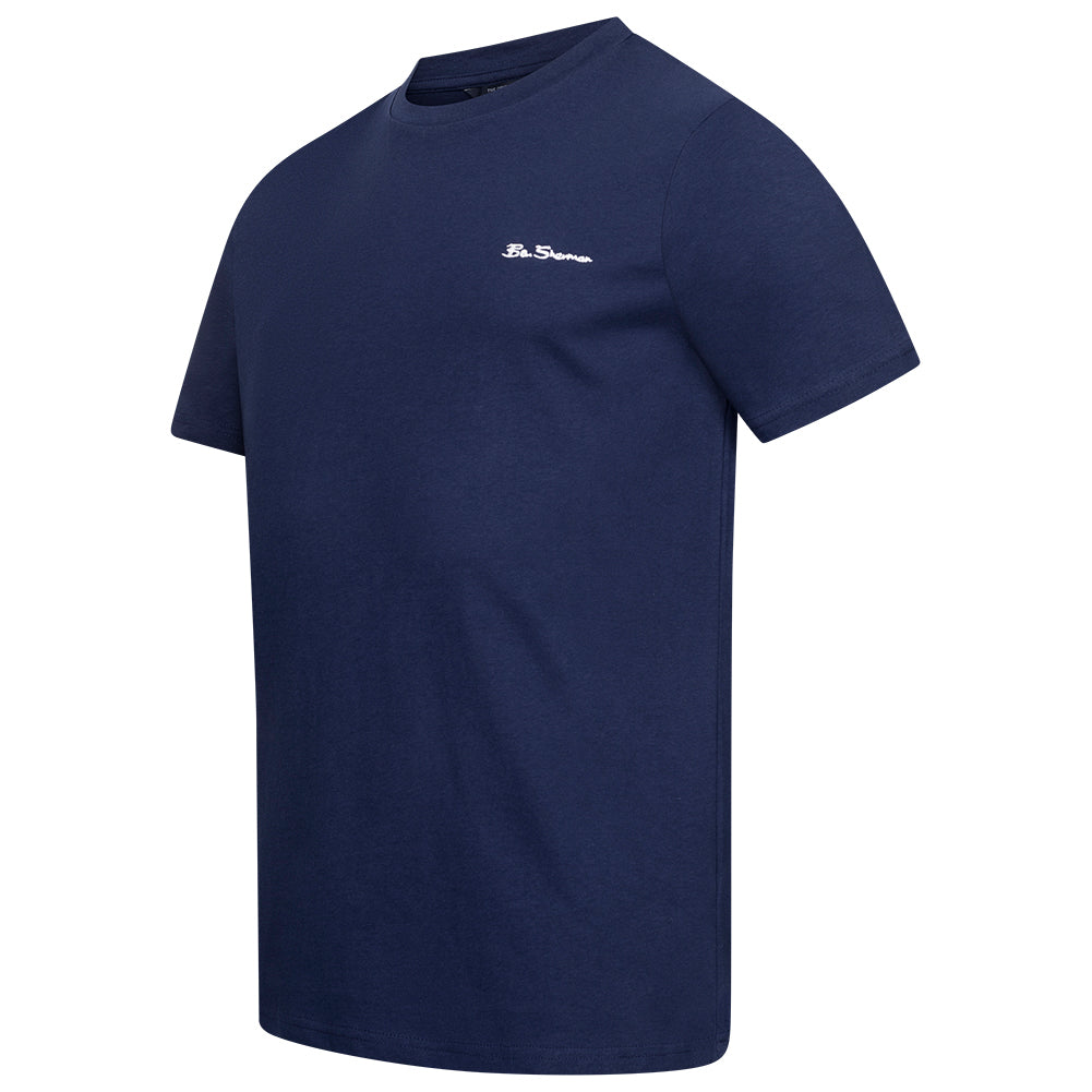 BEN SHERMAN T-shirt voor heren met klein logo 0076266-TWILIGHTDENIM