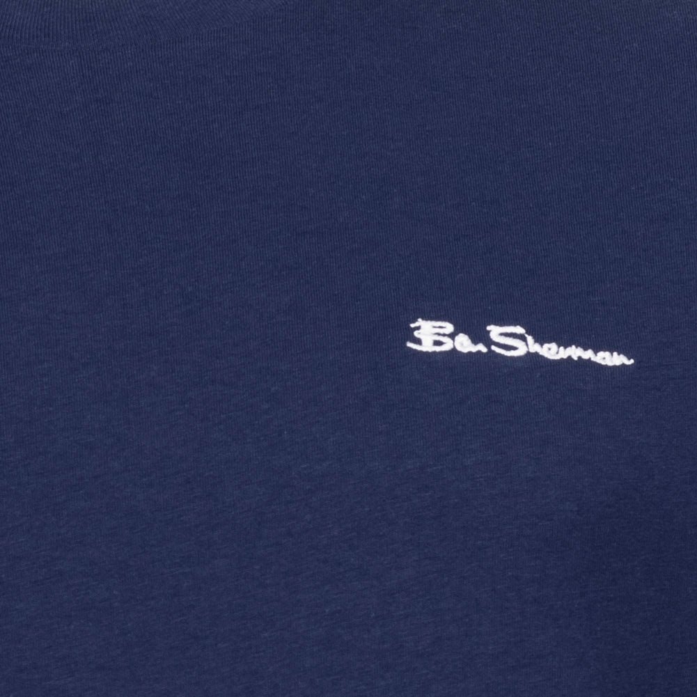 BEN SHERMAN T-shirt voor heren met klein logo 0076266-TWILIGHTDENIM