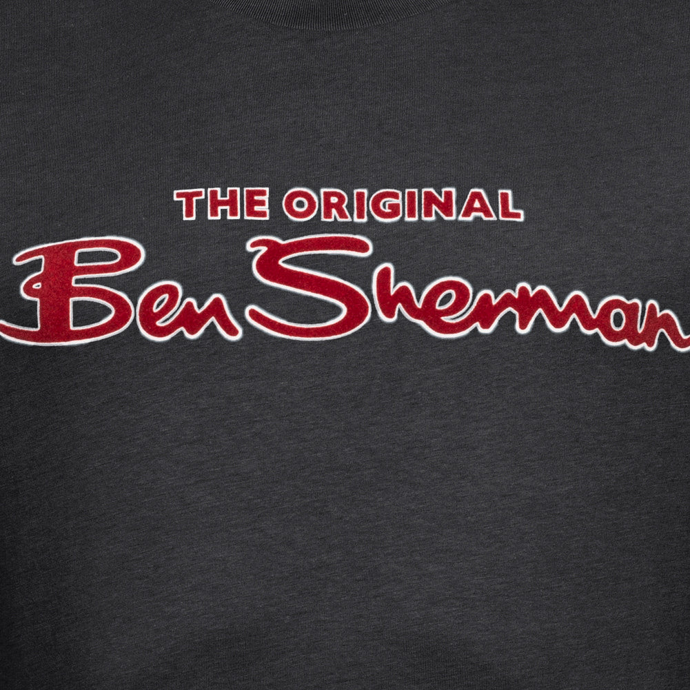 BEN SHERMAN Flocked Logo T-shirt voor heren 0076268-BLACK
