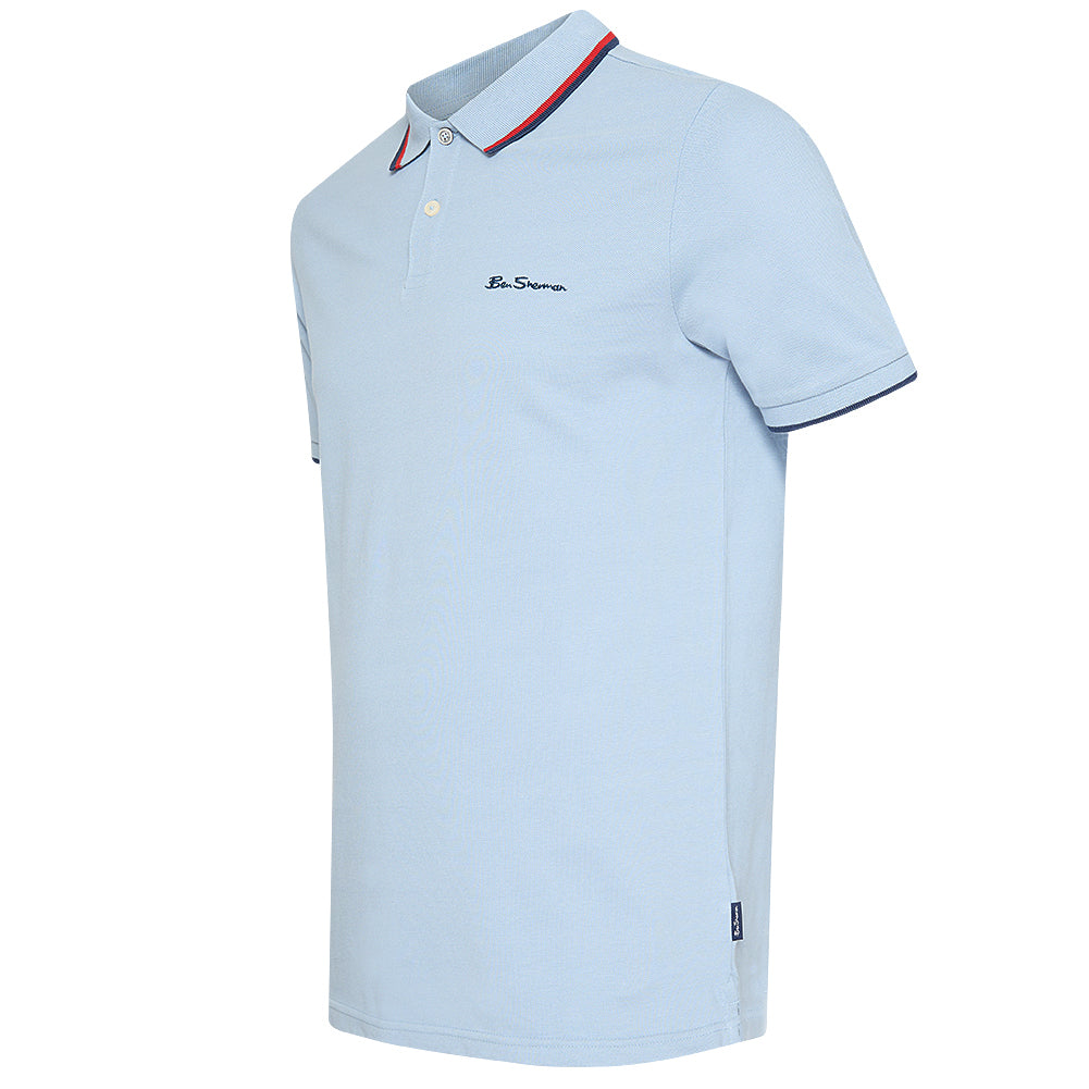 BEN SHERMAN Twin Tipped Poloshirt voor heren 0076270-ICEBLUE