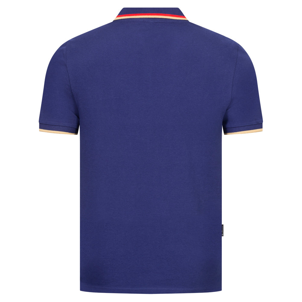 BEN SHERMAN Polo met dubbele bies voor heren 0076270-TWILIGHTDENIM