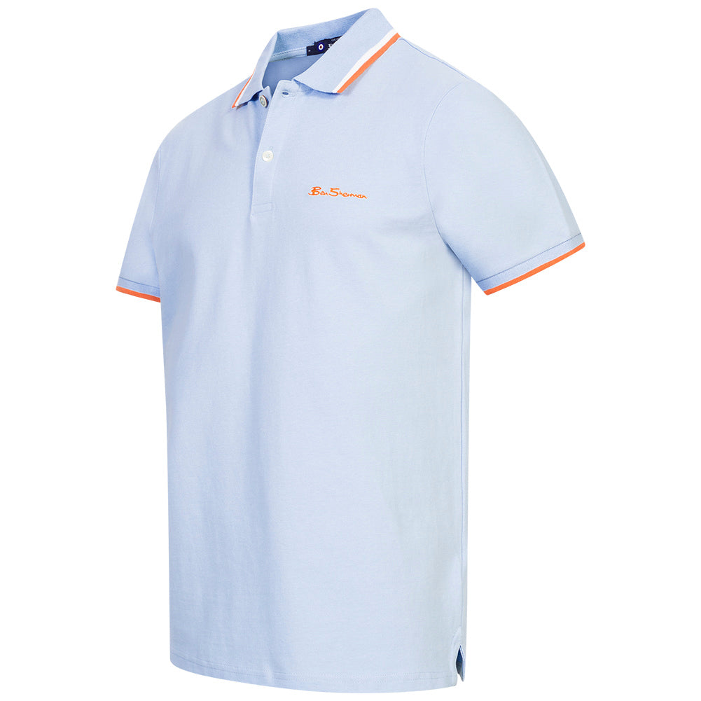 BEN SHERMAN Twin Tipped herenpoloshirt 0076270N-PALEBLUE