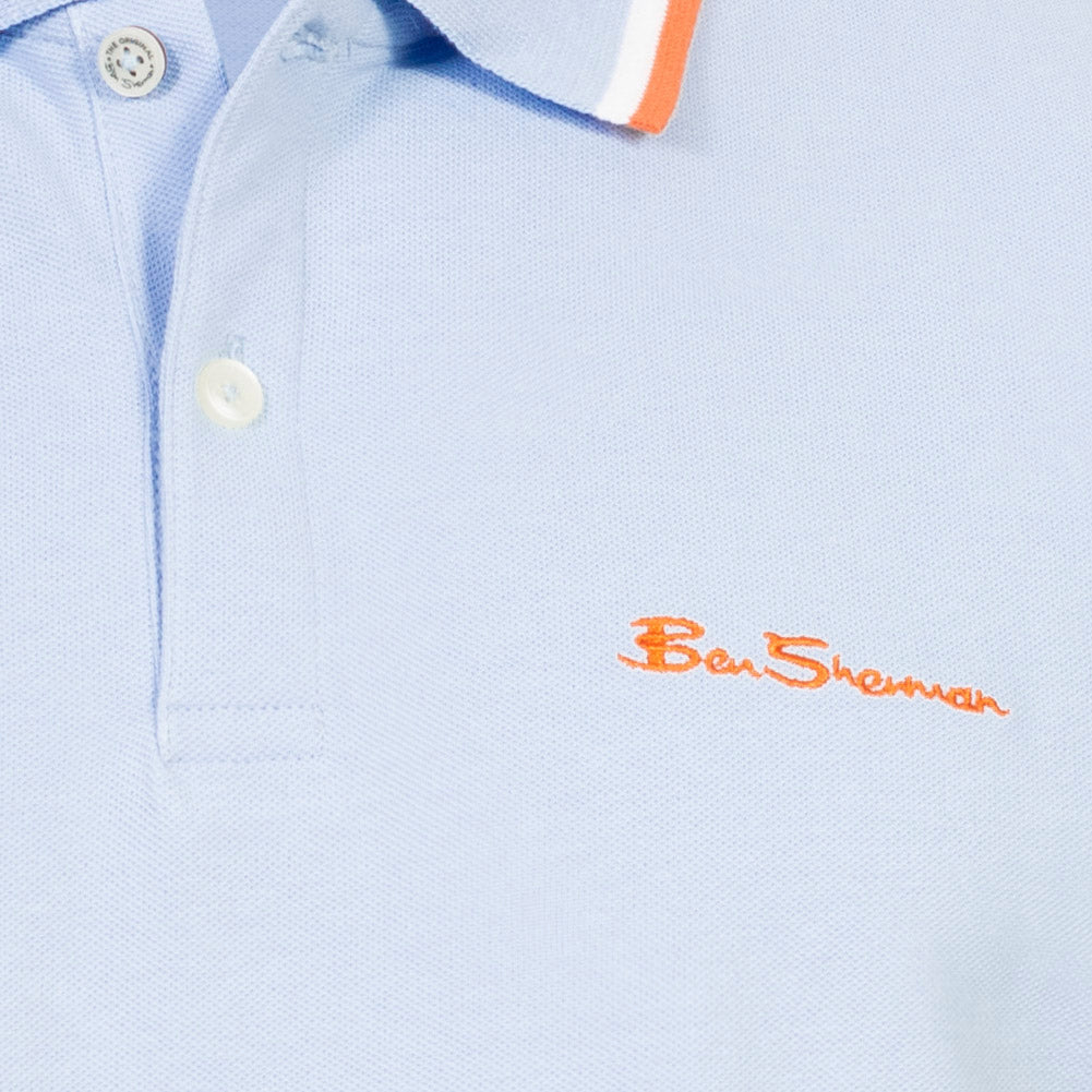 BEN SHERMAN Twin Tipped herenpoloshirt 0076270N-PALEBLUE
