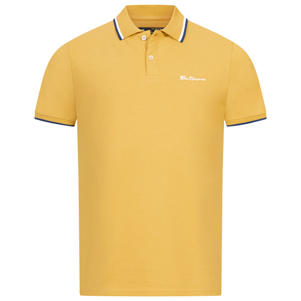 BEN SHERMAN Polo met dubbele bies voor heren 0076270N-SUNFLOWER