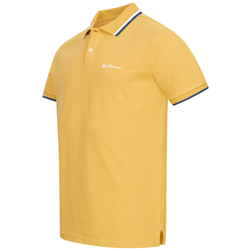 BEN SHERMAN Polo met dubbele bies voor heren 0076270N-SUNFLOWER