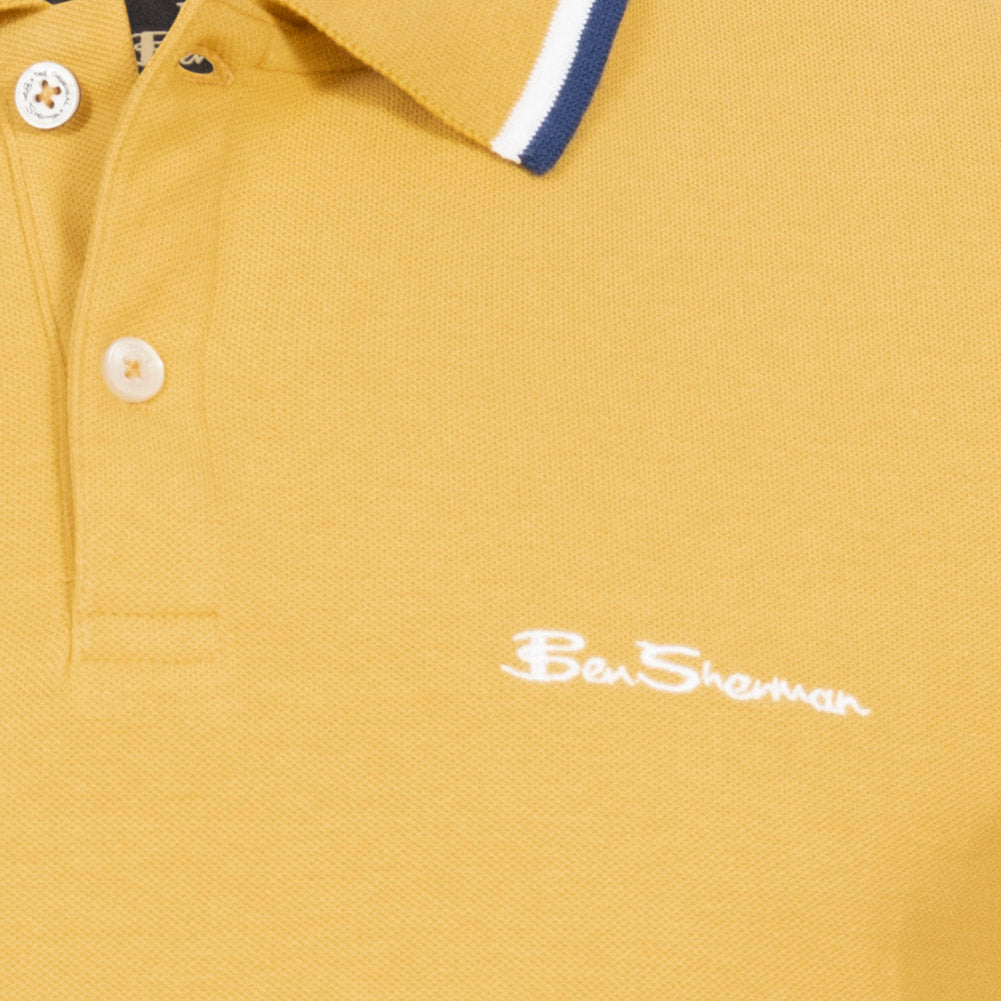 BEN SHERMAN Polo met dubbele bies voor heren 0076270N-SUNFLOWER