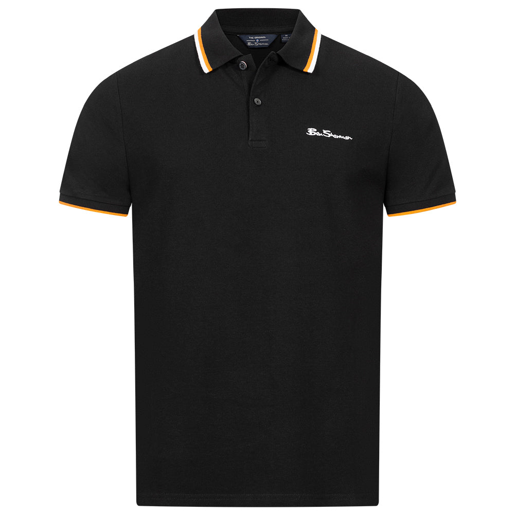 BEN SHERMAN Twin Tipped Heren Poloshirt 0076270NR-BLACK