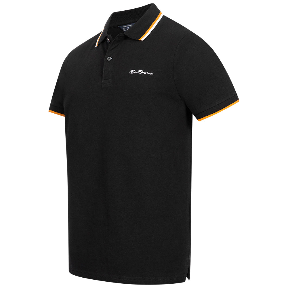 BEN SHERMAN Twin Tipped Heren Poloshirt 0076270NR-BLACK
