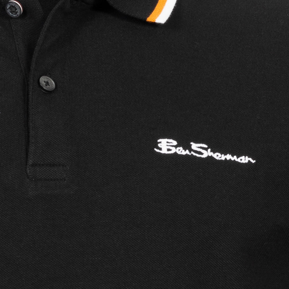 BEN SHERMAN Twin Tipped Heren Poloshirt 0076270NR-BLACK