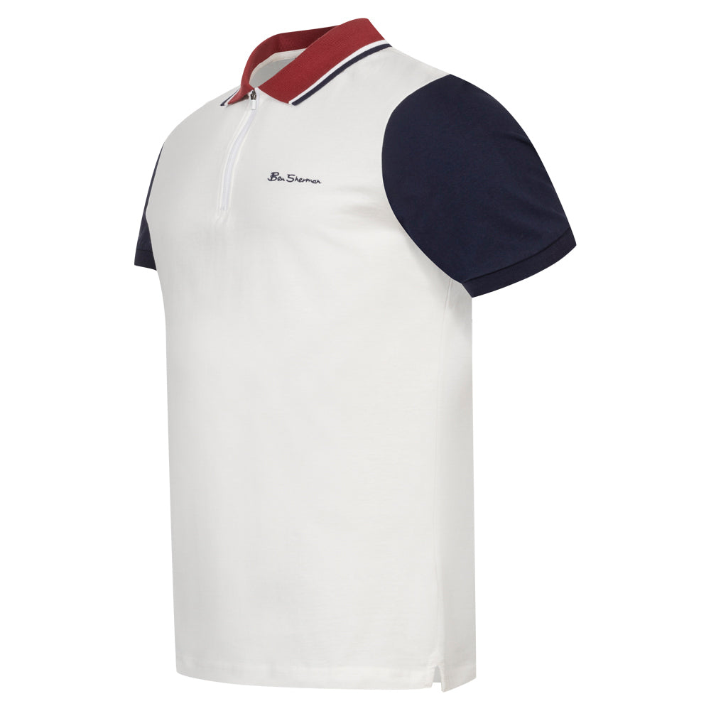 BEN SHERMAN Klassiek heren poloshirt 0076371-SNOWWHITE