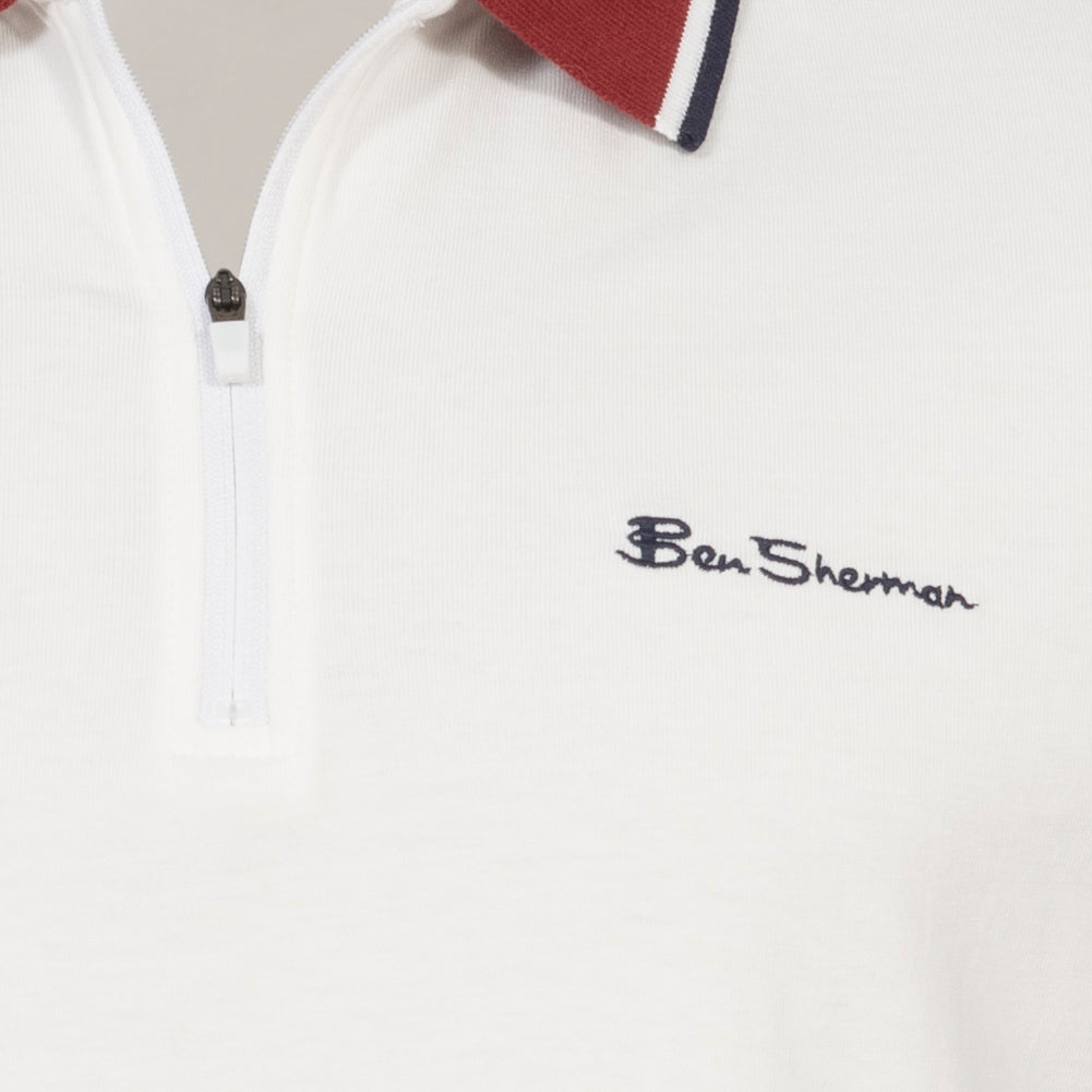 BEN SHERMAN Klassiek heren poloshirt 0076371-SNOWWHITE