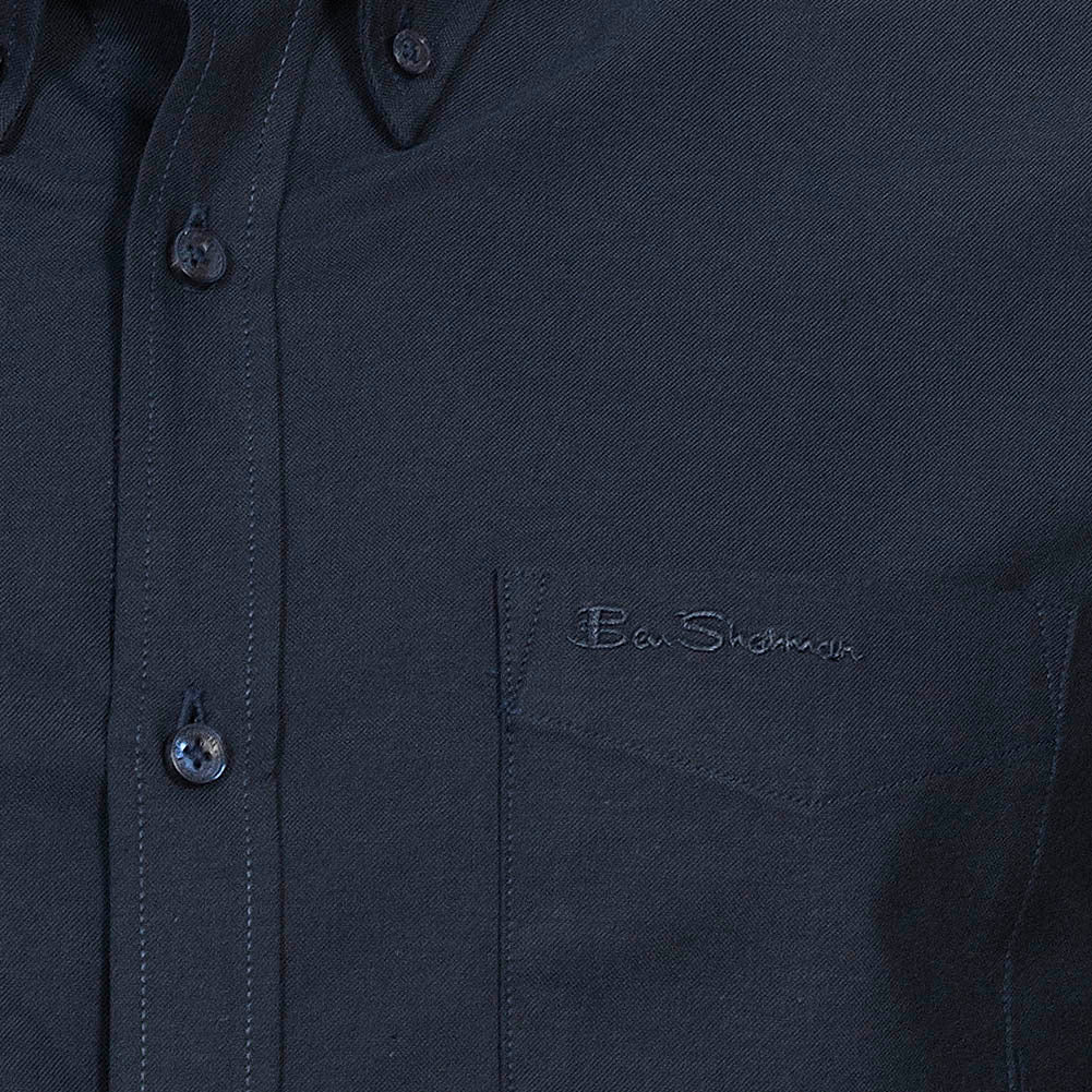 BEN SHERMAN Oxford Heren overhemd met lange mouwen 0077857-DARKNAVY