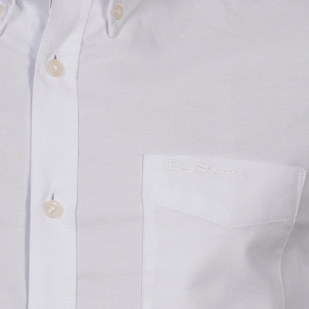 BEN SHERMAN Oxford Overhemd voor Heren met Lange Mouwen 0077857-WHITE