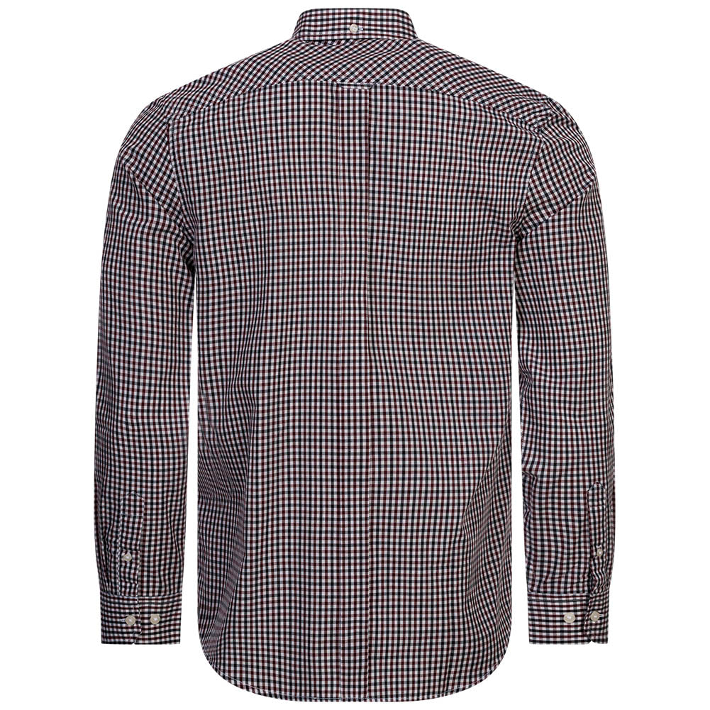 BEN SHERMAN Gingham Heren Overhemd met Lange Mouwen 0077860-WINE