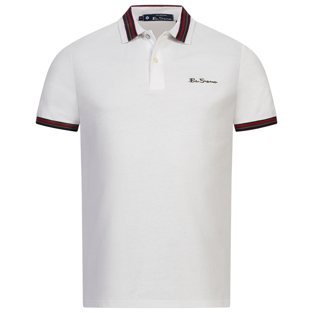 BEN SHERMAN House Collar Poloshirt voor heren 0078169NR-WHITE