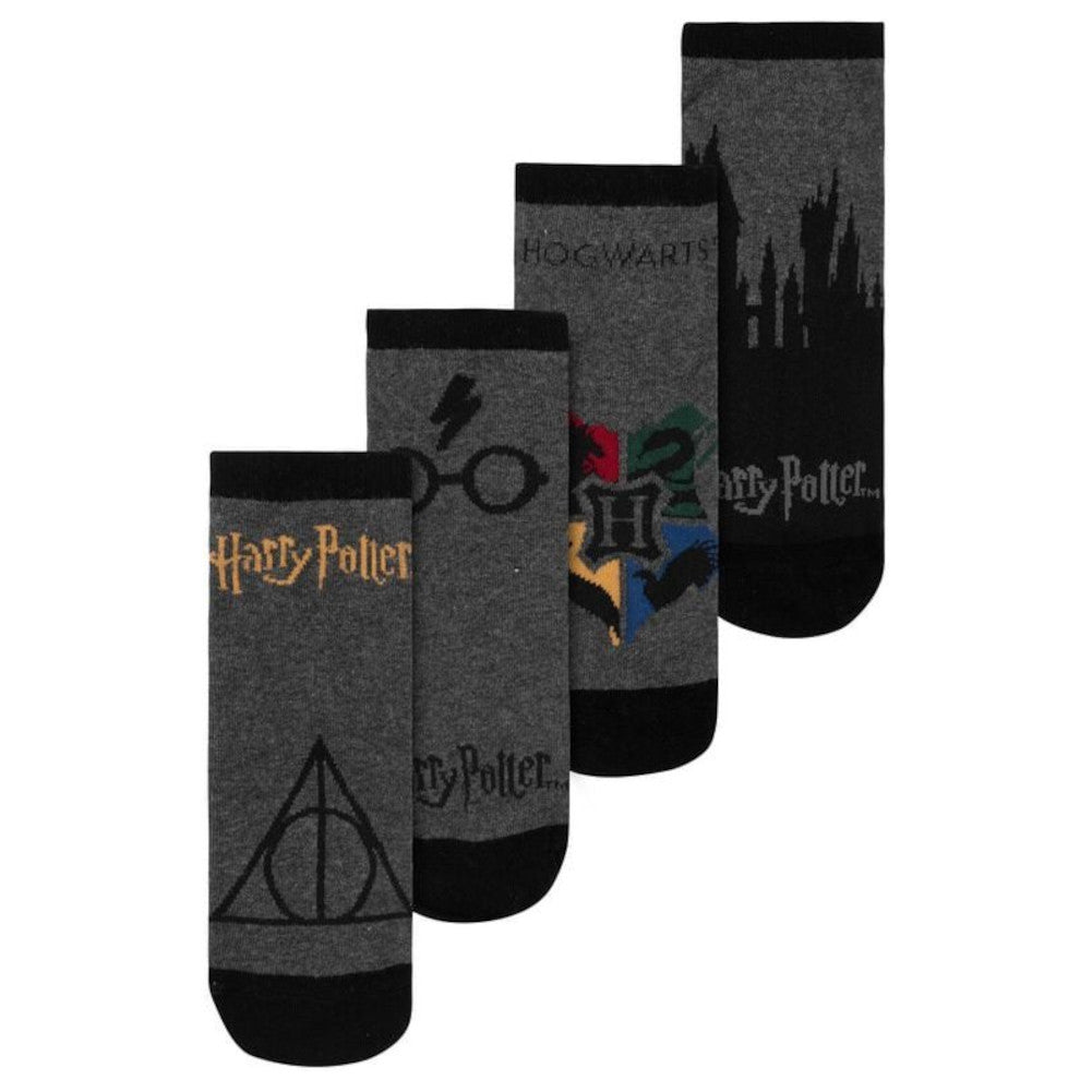 Harry Potter "Hogwarts Mix" sneakersokken voor heren 4 paar 013332