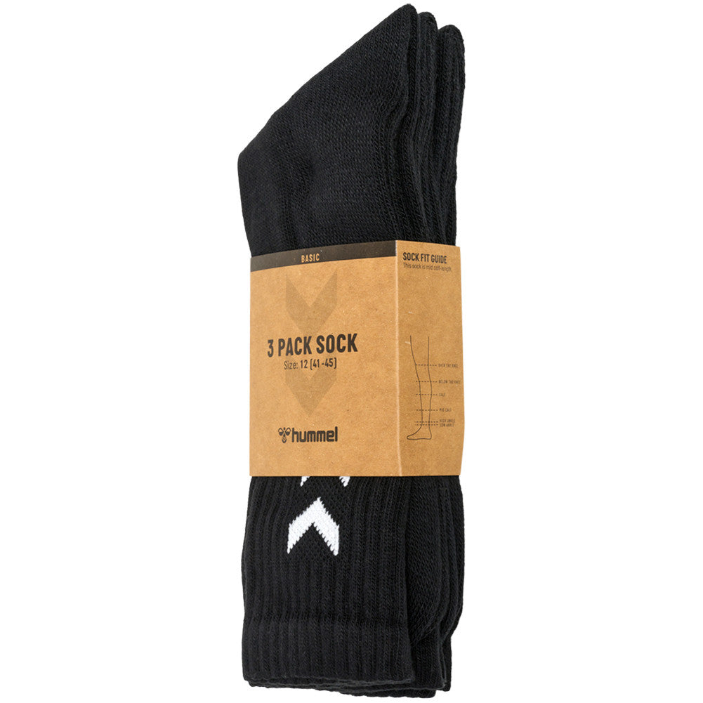 hummel Basic sportsokken 3-pack zwart 022030-2001