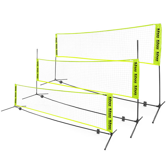 Zeus 3-in-1 Voetbaltennis, volleybal en badminton net