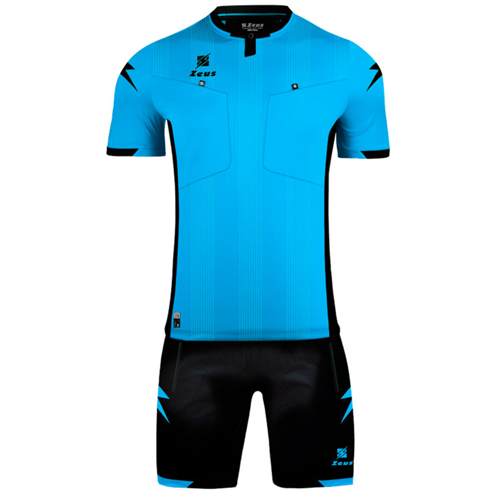 Zeus Kit Arbitro Marko Scheidsrechter Shirt Set 2-delig Blauw/Zwart