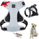 FAVVITY PET gevoerd reflecterend anti-trekharnas voor honden grijs – S