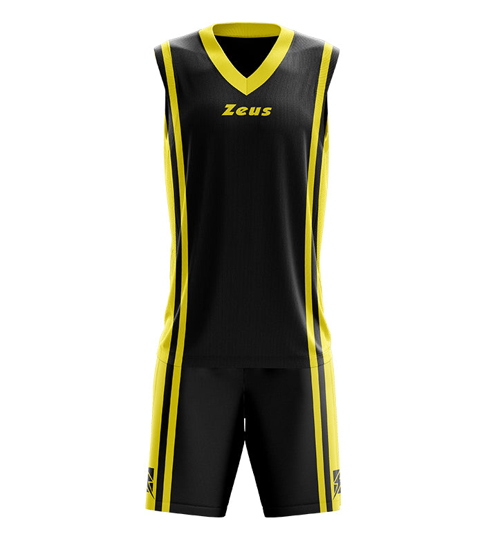 Zeus Kit Bozo Basketbaltenue + Shorts 2-delig Zwart/geel
