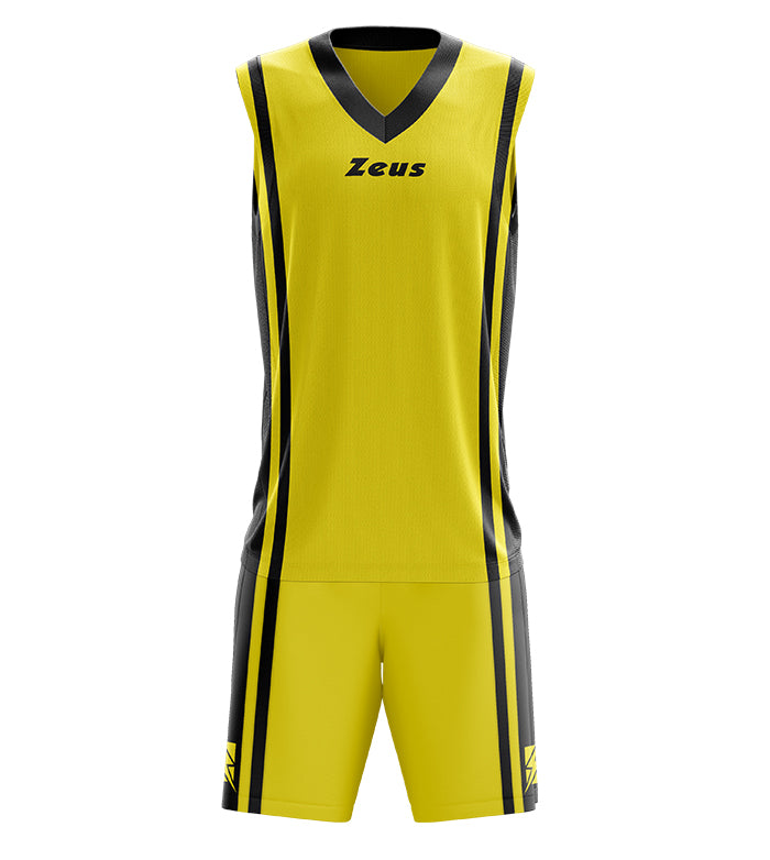 Zeus Kit Bozo Basketbalshirt + -short, 2-delig, Geel/zwart