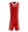 Zeus Kit Bozo Basketbal T-shirt + Korte broek 2-delig. rood/wit – 3XS