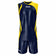 Zeus Kit Saett Heren Basketbalshirt + Korte Broek blauw/fluor – XL