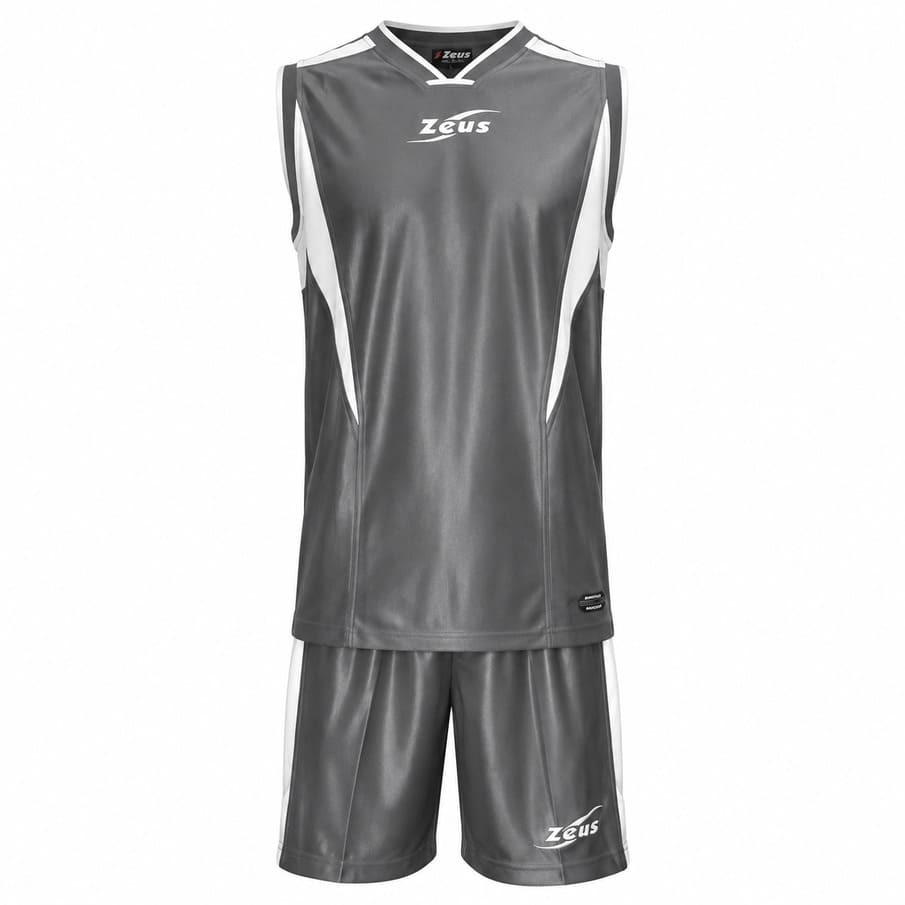 Zeus Kit Sante basketbalshirt + korte broek zwart/wit