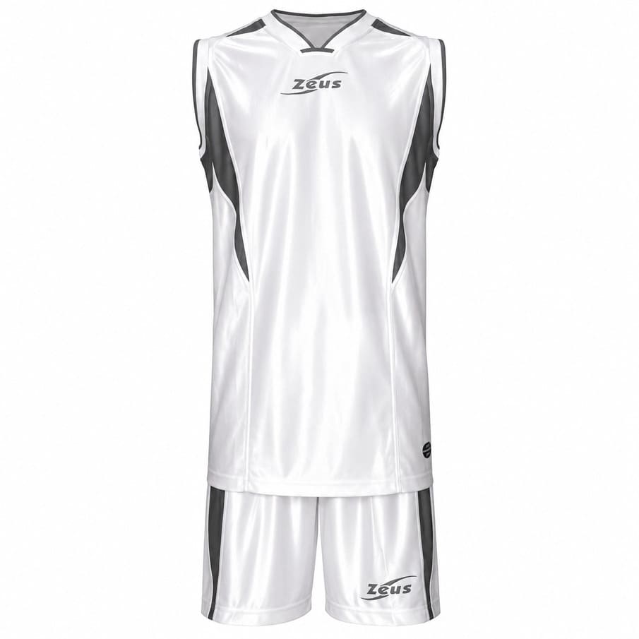 Zeus Kit Sante Basketbalshirt + korte broek wit/zwart