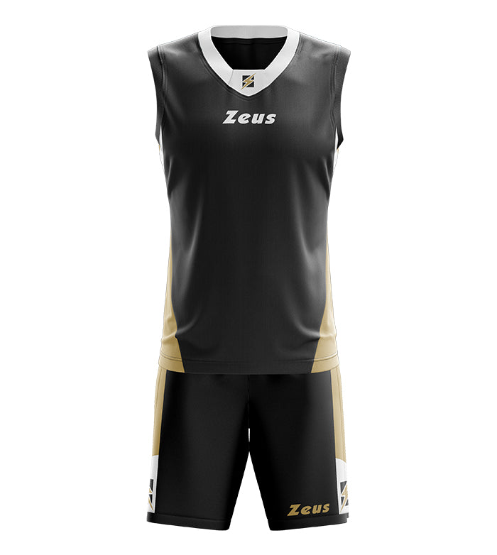 Zeus Kit King Basketbaltenue + Shorts wit/zwart