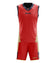 Zeus Kit King basketbal tenue shirt + short rood/blauw – XL