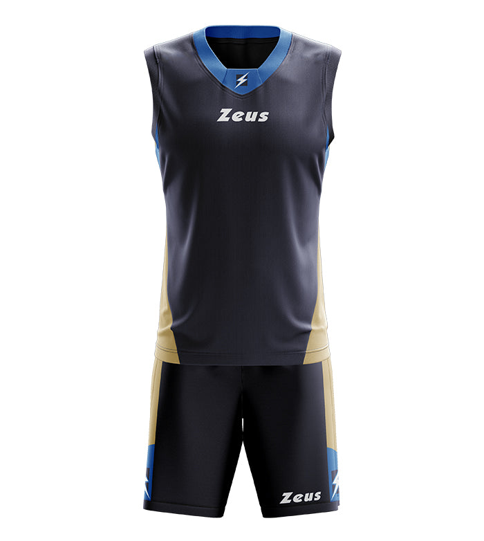 Zeus Kit King basketbal tenue + shorts blauw/royal