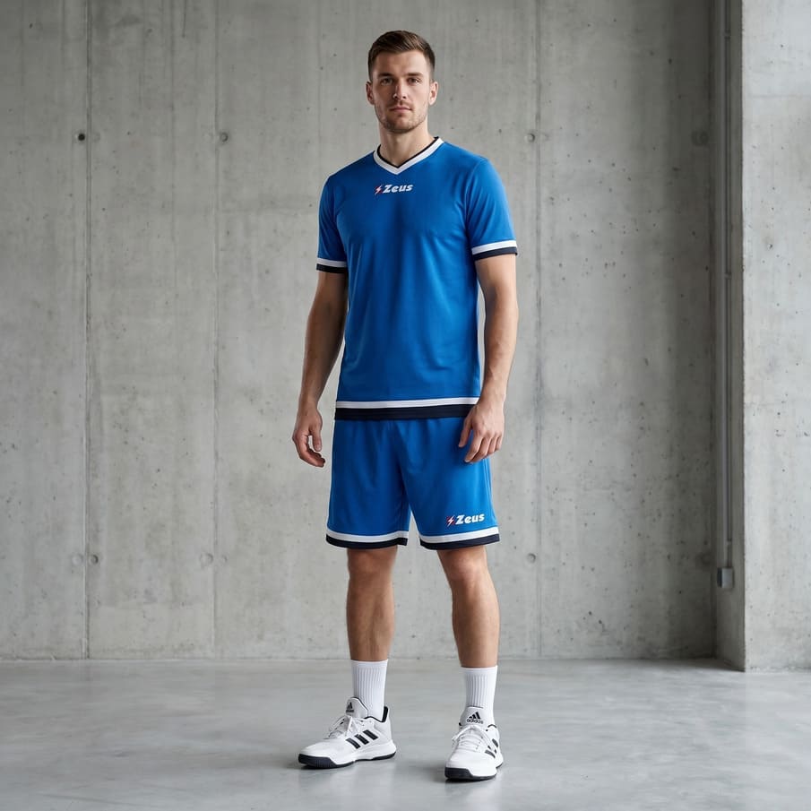 Zeus Set Magic Basketbal Shirt + Short koningsblauw/blauw