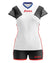 Zeus Kit Penelope dames sportshirt + short wit/zwart – L