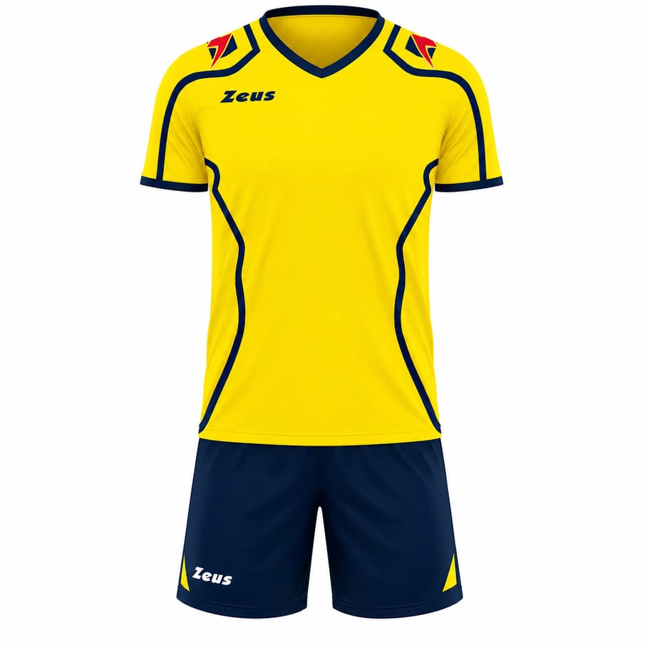 Zeus Kit Volley Fauno Heren Shirt + Korte Broek Mannen blauw/geel