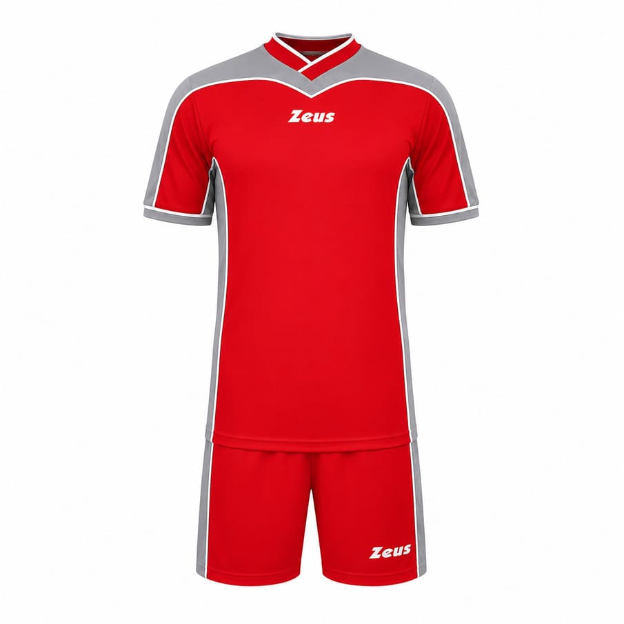 Zeus Kit Orfeo Trikot-set 2-delig rood/grijs