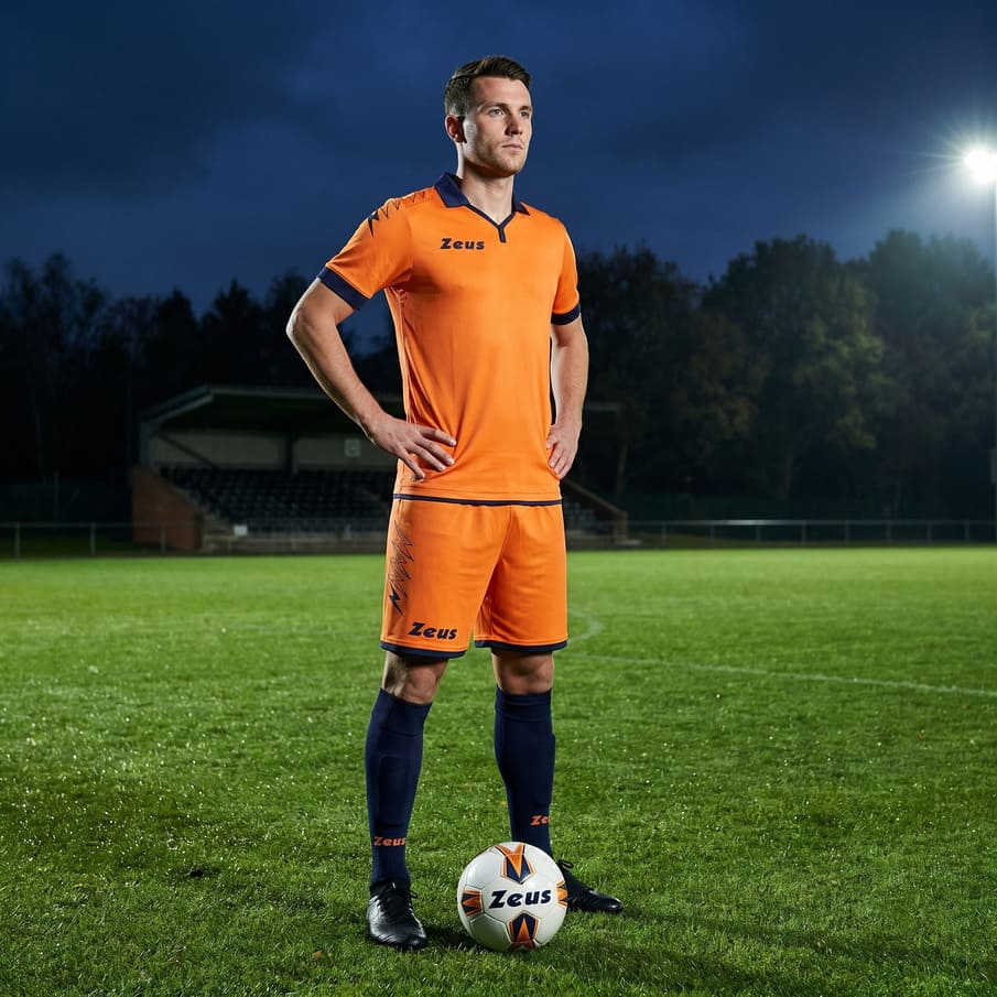 Zeus Kit Scorpion Shirt + Korte Broek Set oranje/blauw