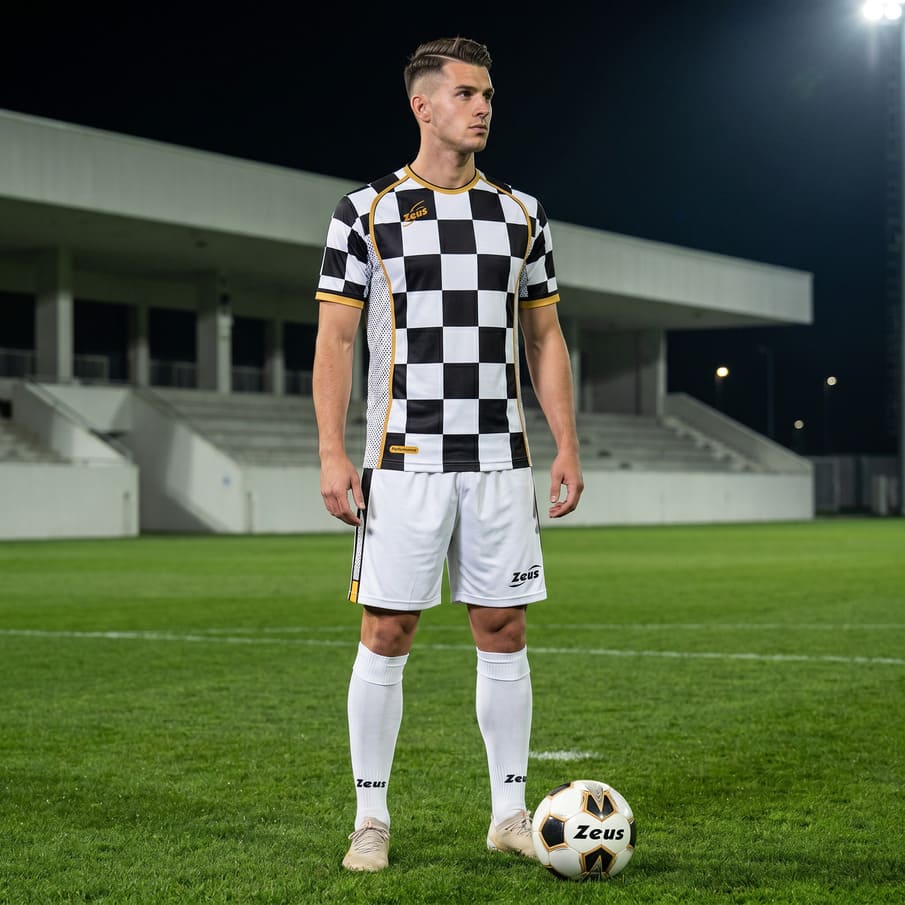 Zeus Kit Kroatië OUD T-shirt-set 2-delig wit/zwart