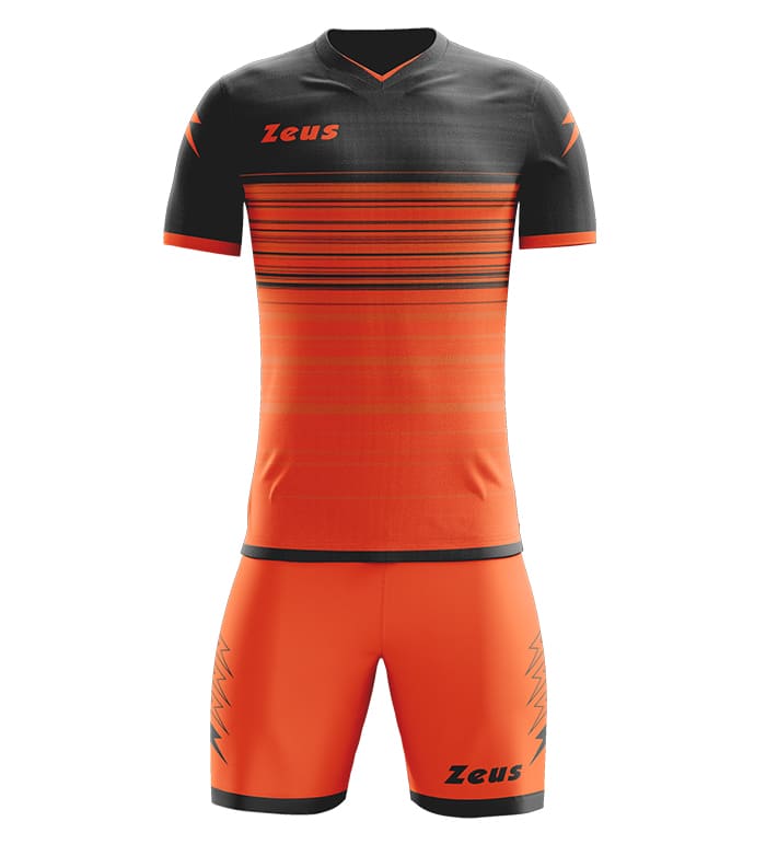 Zeus Set Elios Trikot + Shorts 2-delig fluo oranje/zwart