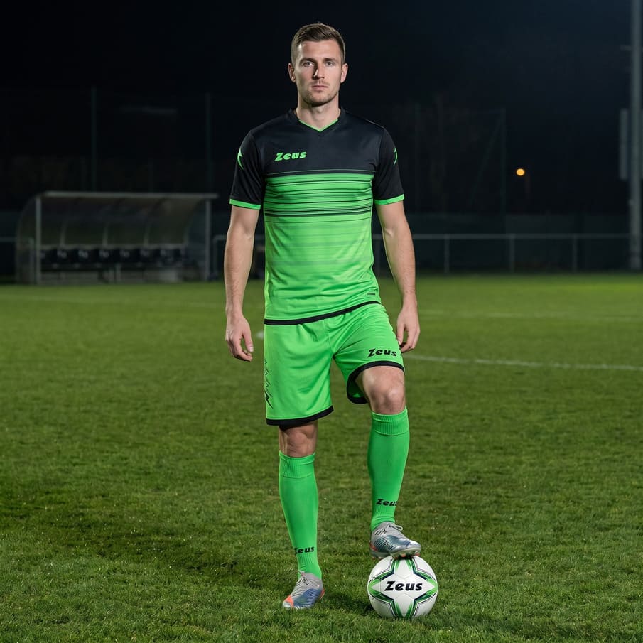 Zeus Kit Elios Trikotset + Shorts 2-delig fluorgroen/zwart