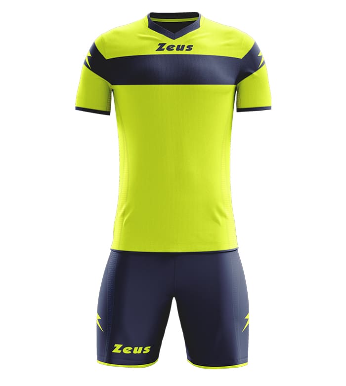 Zeus Kit Apollo Shirtset + Shorts 2-delig geel fluo/blauw
