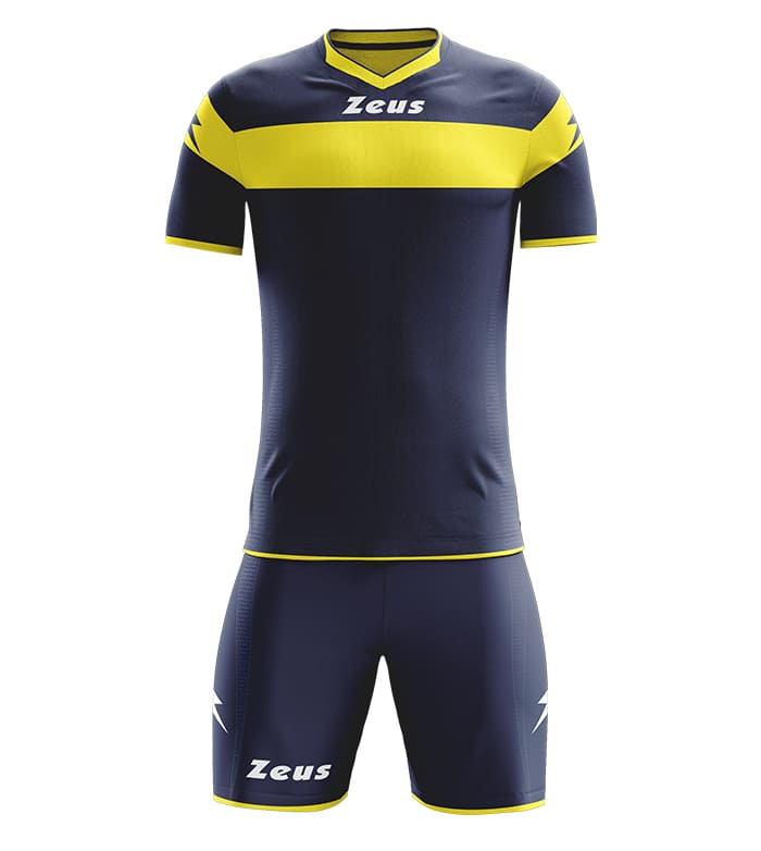Zeus Kit Apollo T-shirtset + korte broek 2-delig blauw/geel